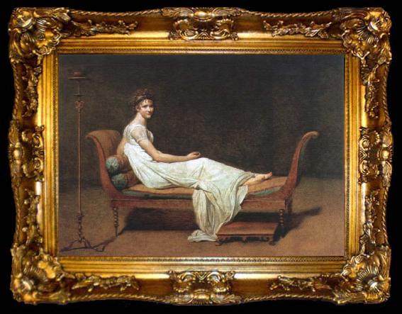 framed  Jacques-Louis  David portrait of madame recamier, ta009-2